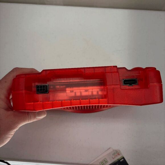 Nintendo 64 Replacement Console Only Clear Red Not Funtastic Replacement Shell - Picture 5 of 8